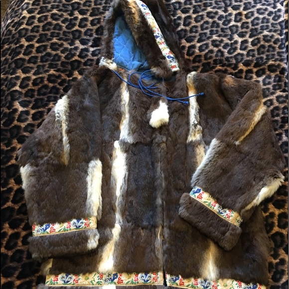 Nan Lipsett Jackets & Blazers - Vintage Nan Lipsett Native American Fur Coat